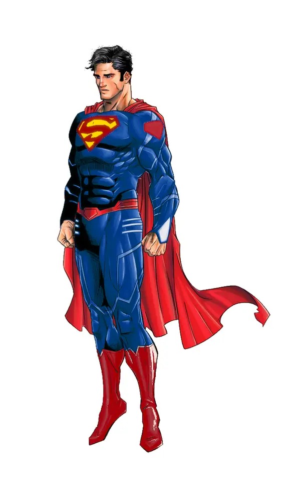 Superman Standing in Blue Suit