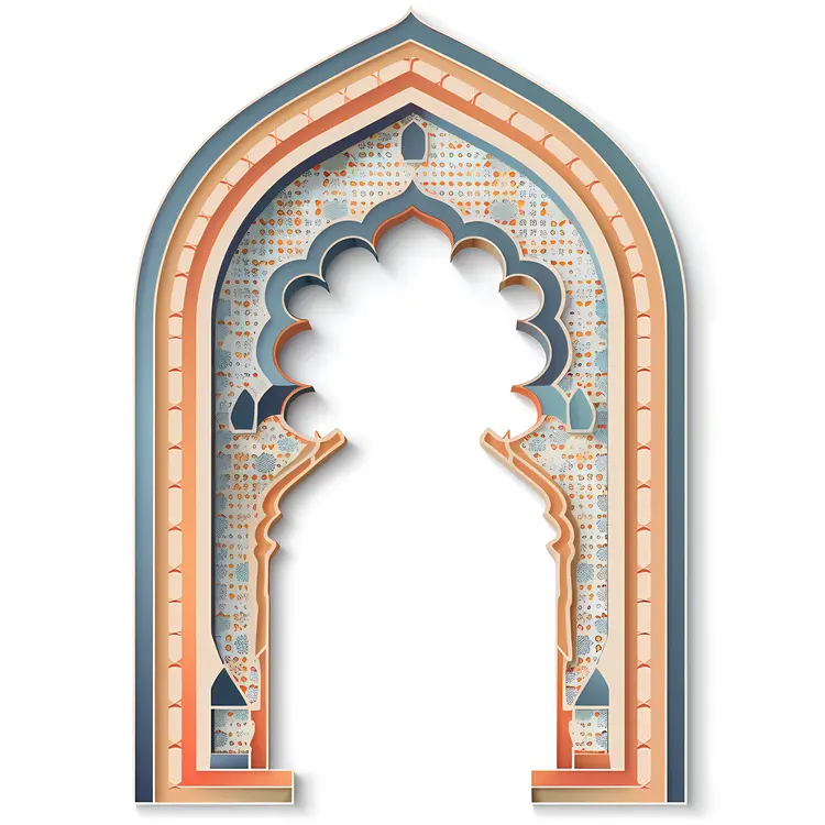 Ornate Decorative Arch with Patterns