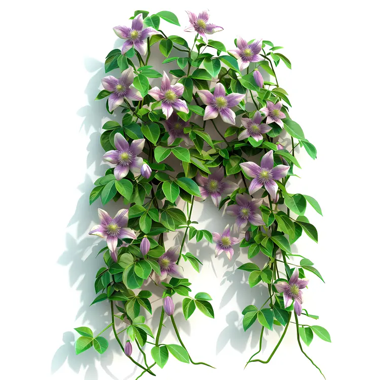 Purple Flowers on Vines