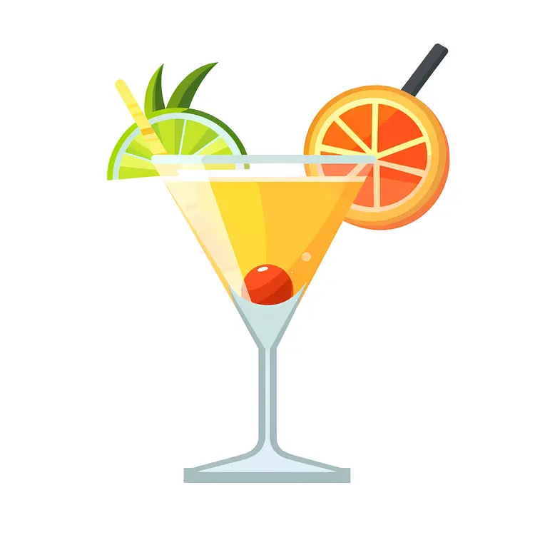 Cocktail with Lime and Orange