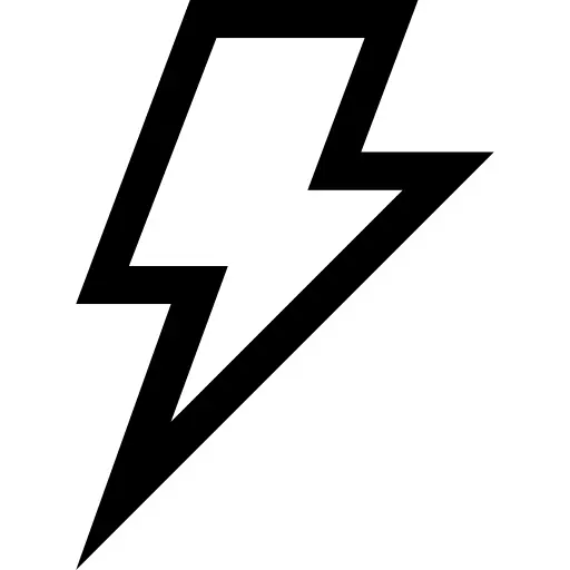 Black Lightning Bolt Symbol