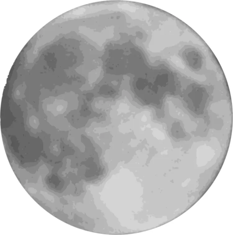 Gray Moon with Soft Shadows