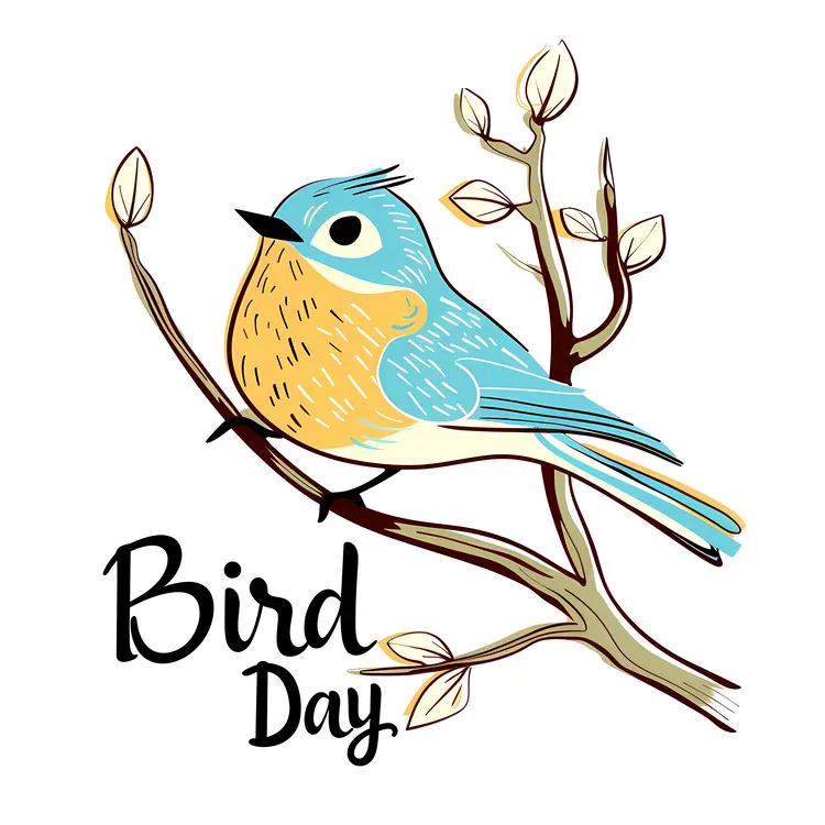 Bird Day Celebration with Colorful Birds