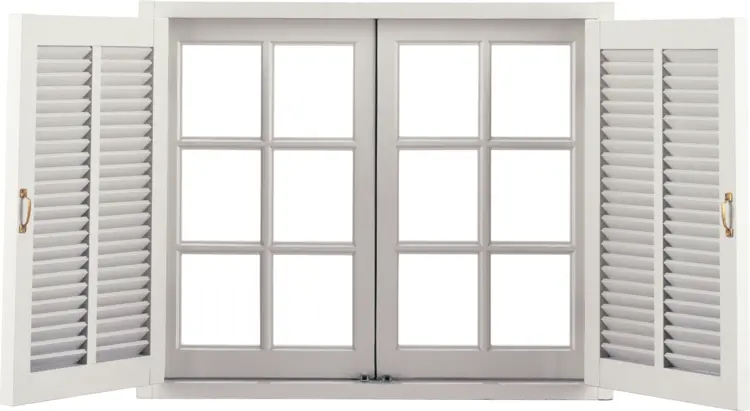 Open Window with Shutters