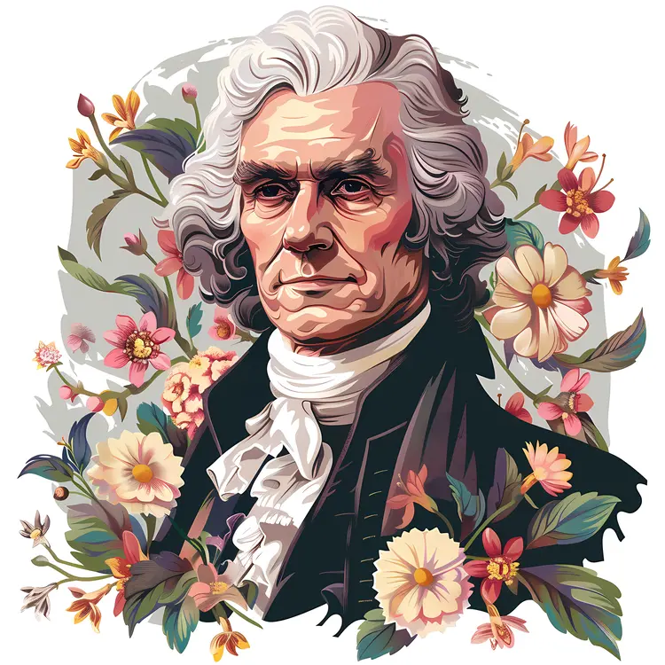 Floral Historical Portrait