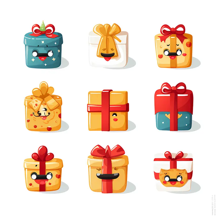 Cute Gift Boxes with Faces