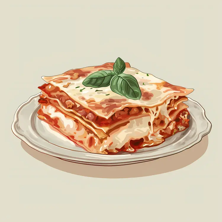 Delicious Lasagna with Basil