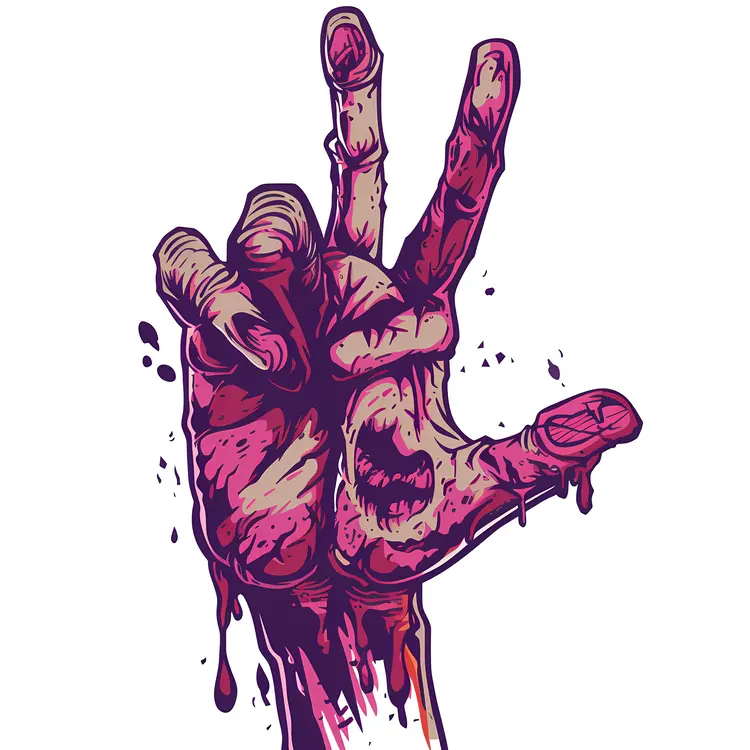 Bloody Zombie Hand Illustration