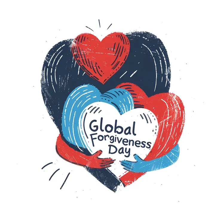 Global Forgiveness Day Embracing Hearts