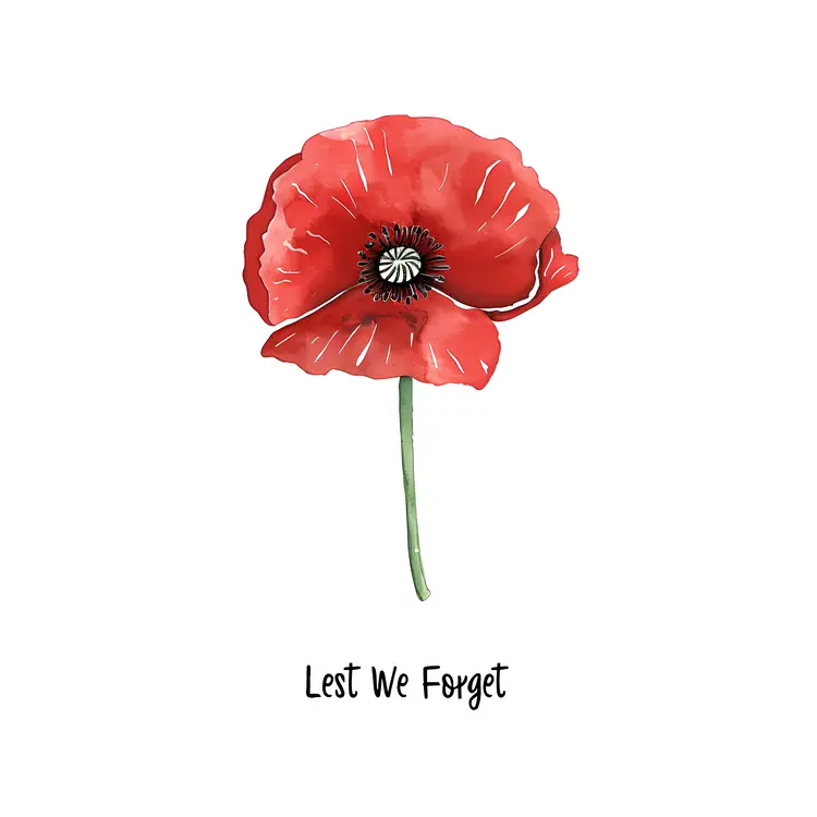 Red Poppy for Remembrance