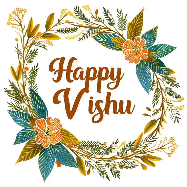 Happy Vishu Floral Wreath