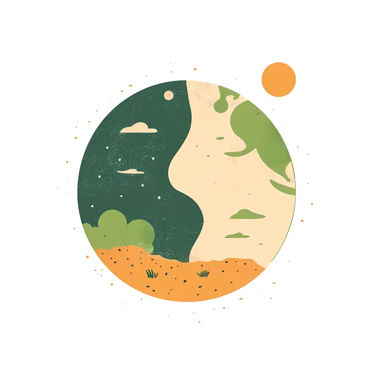 Abstract Planet Illustration