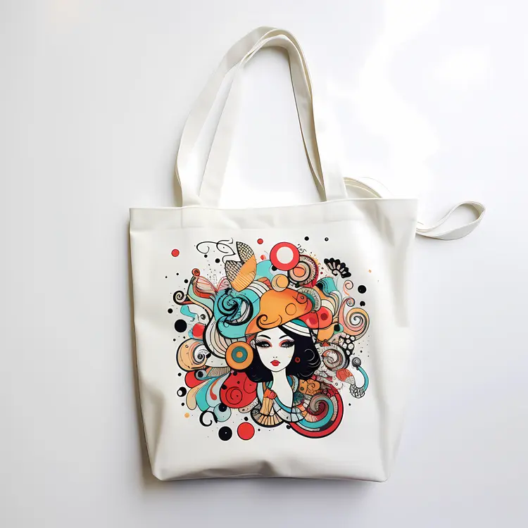 Colorful Girl with Hat Illustration
