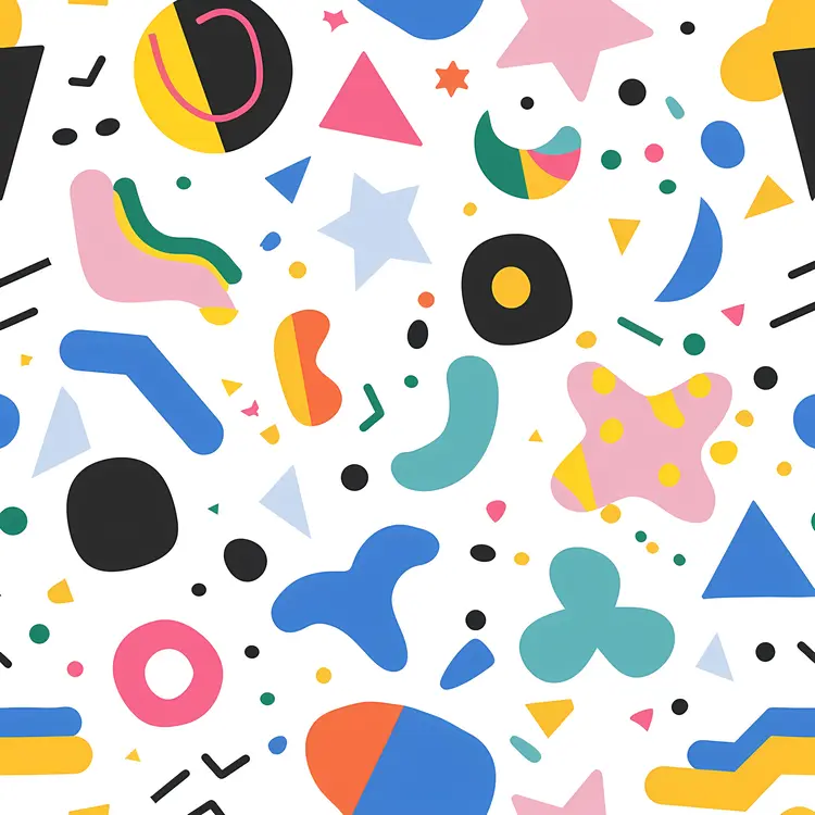 Playful Abstract Geometric Pattern