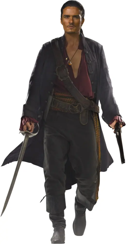 Pirate Character in Costume with Sword