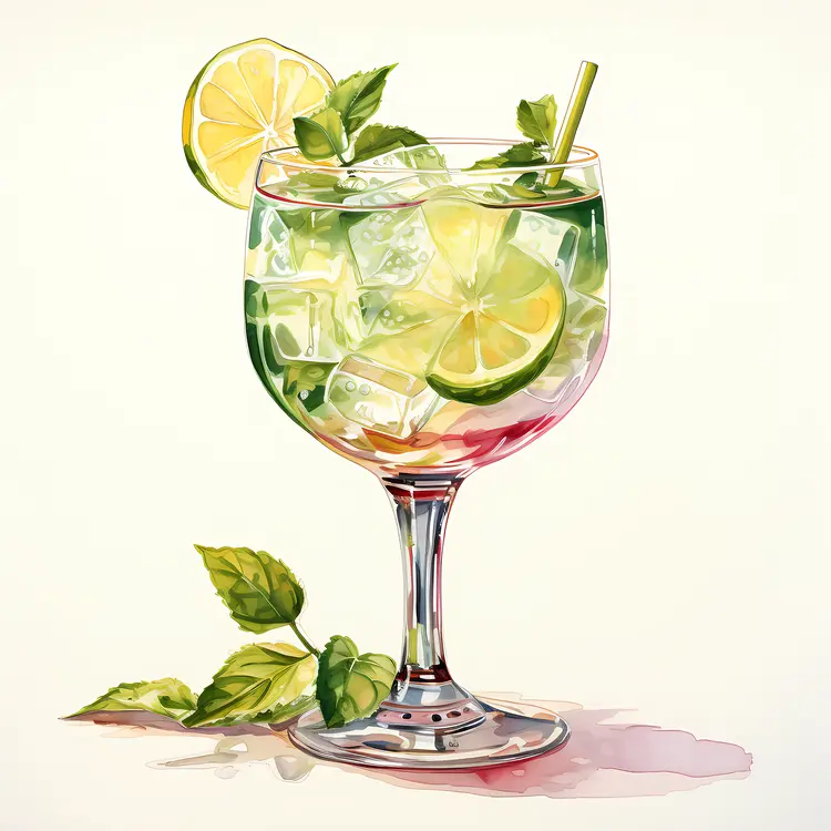 Green Drink with Lime and Mint
