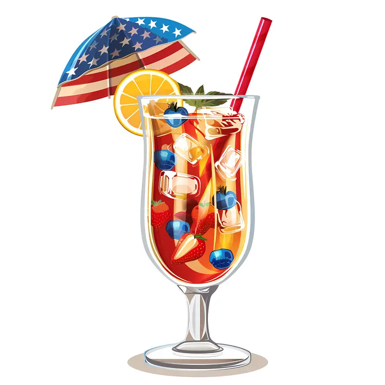 Fruit Cocktail with Umbrella
