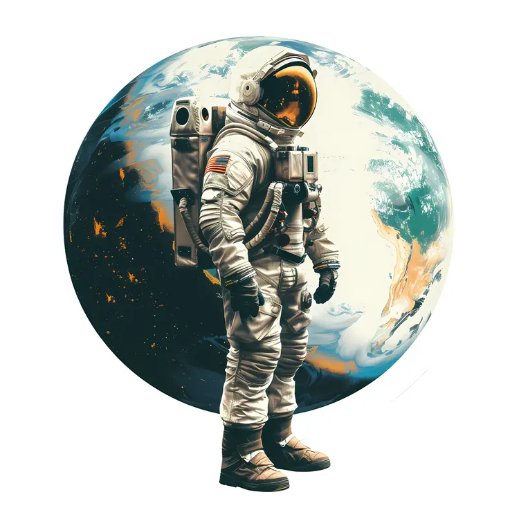 Astronaut with Earth