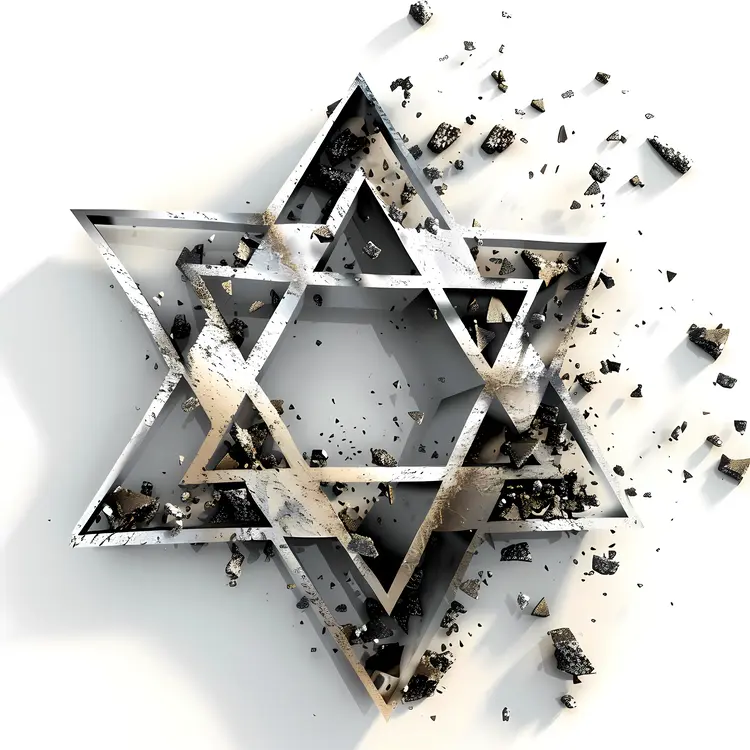 Star of David with Crumbling Effect