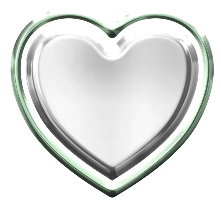 Transparent Glass Heart