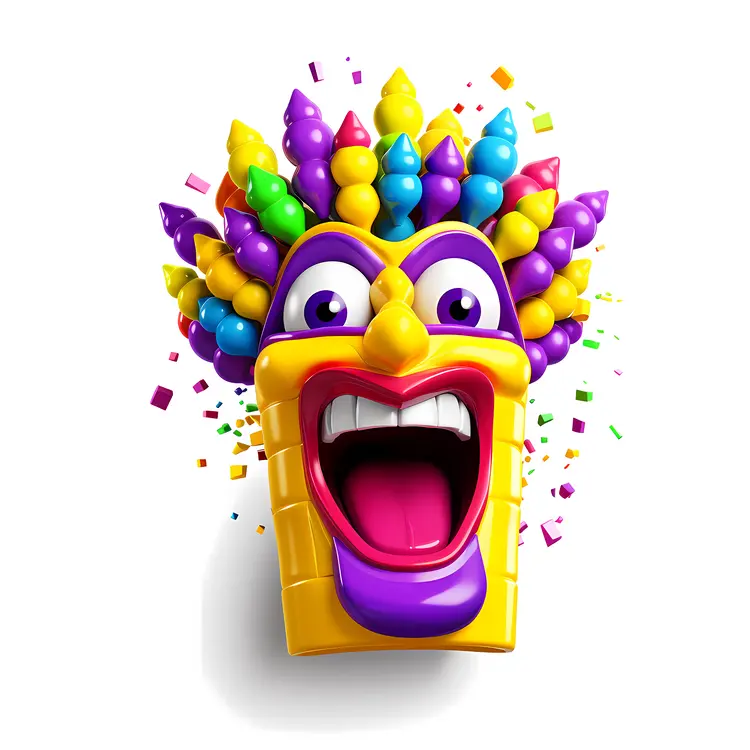 Colorful Mardi Gras Mask Illustration
