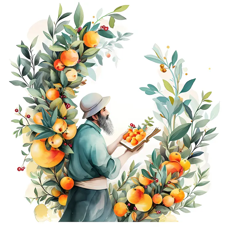 Man Harvesting Fruit