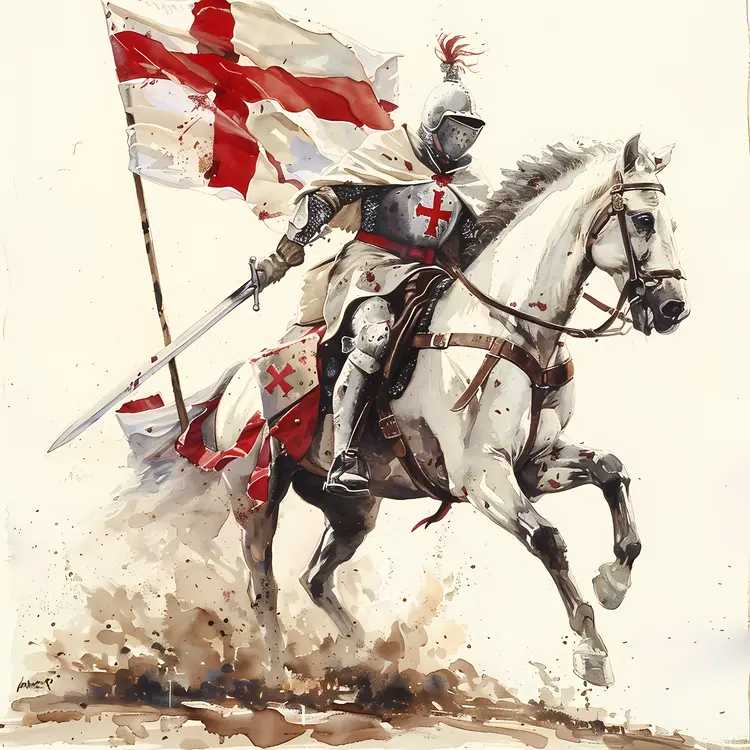 Medieval Knight on Horseback