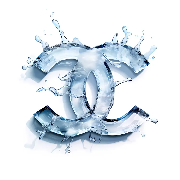 Chanel Logo with Water Splash Effect