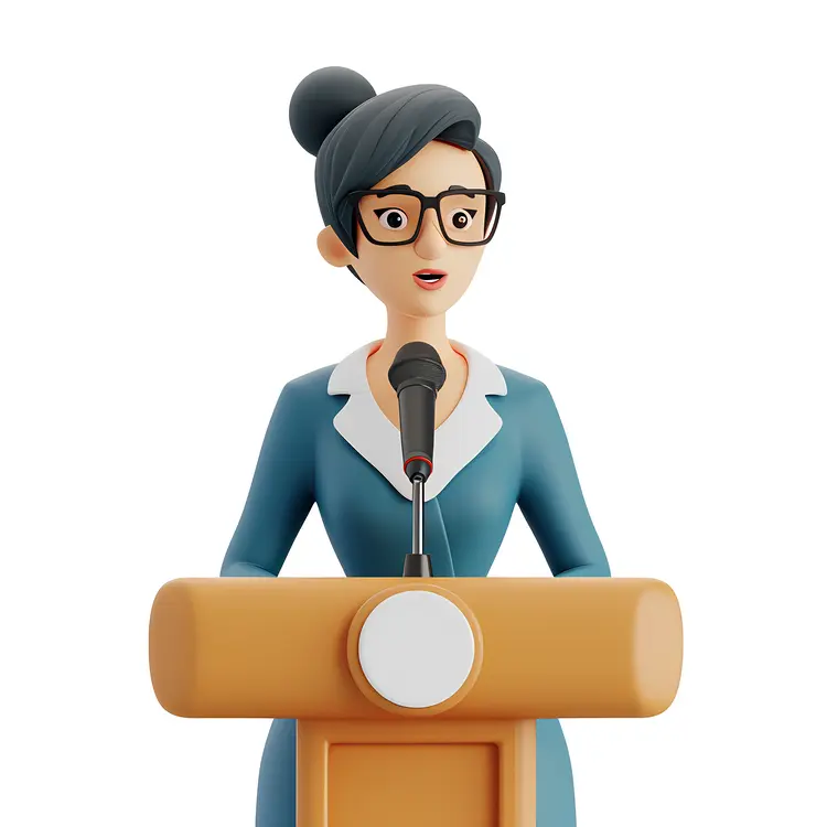 Woman Giving a Speech