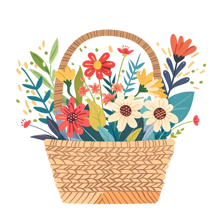 Colorful Flower Basket