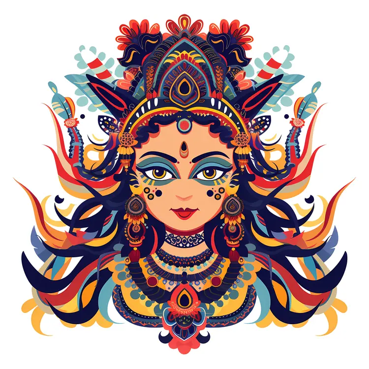 Vibrant and Ornate Woman Portrait