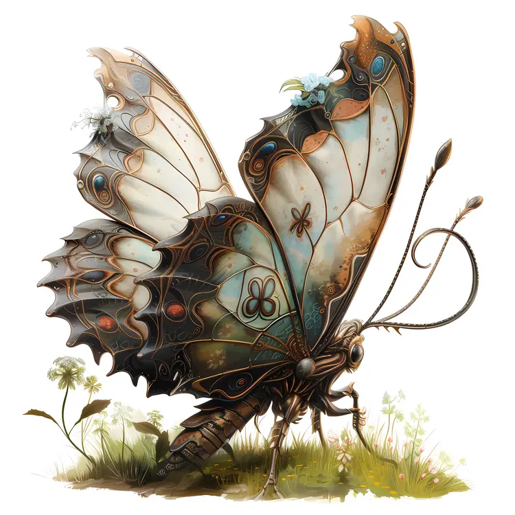 Steampunk Mechanical Butterfly Art