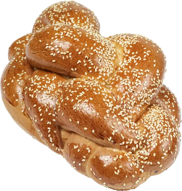 Traditional Challah Bread with Sesame Seeds