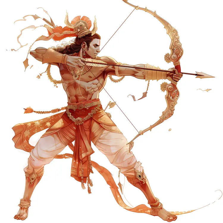 Mythological Archer with Bow and Arrow