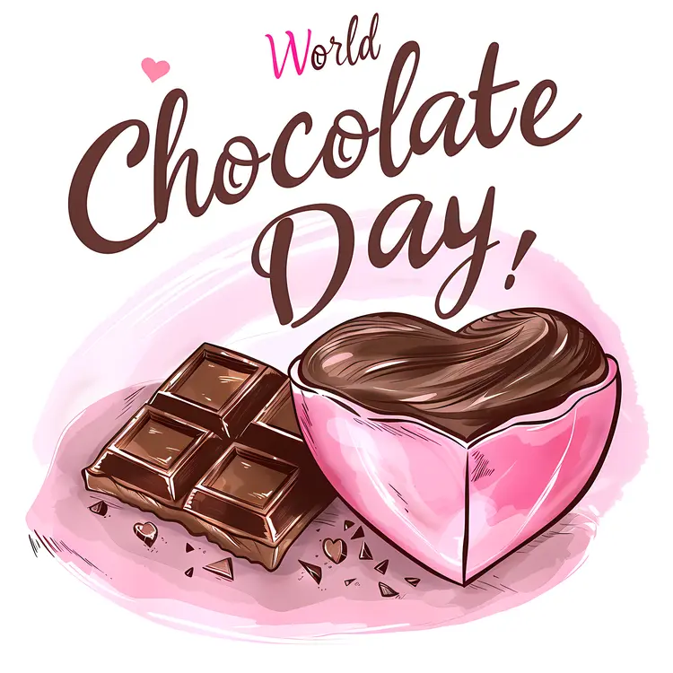 Heart-shaped Chocolate for World Chocolate Day