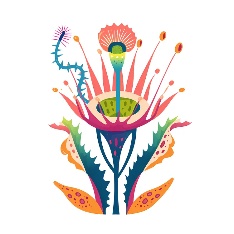 Colorful Abstract Flower Illustration