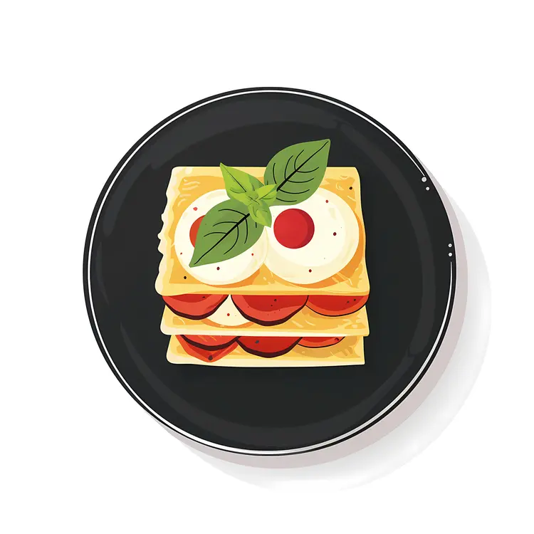 Lasagna with Fresh Basil and Tomato