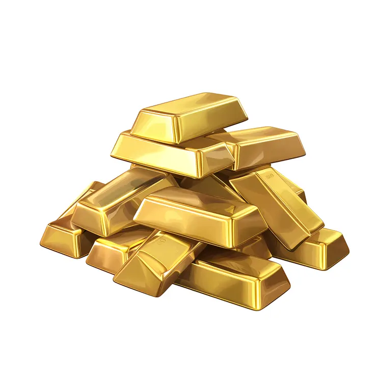 Stack of Gleaming Gold Bars