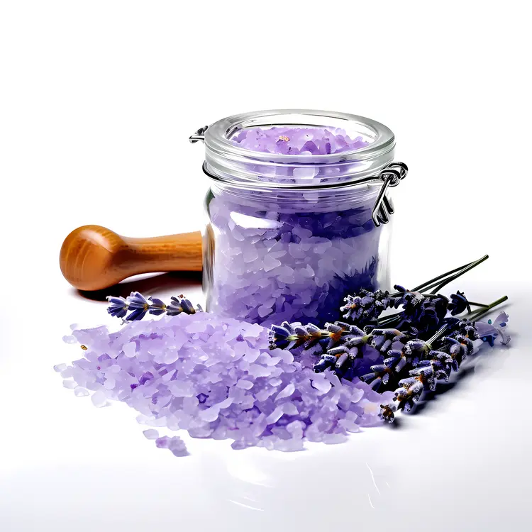Lavender Bath Salts in a Jar