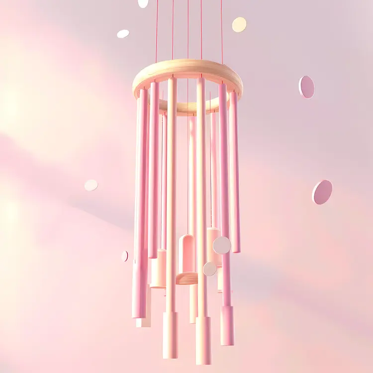 Pink Wind Chime for Garden