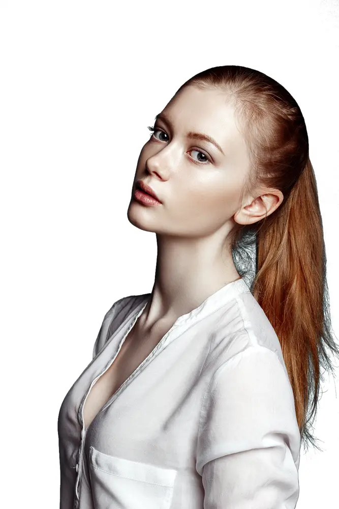 Young Woman in White Shirt