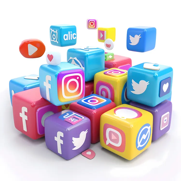 Colorful Social Media Icons