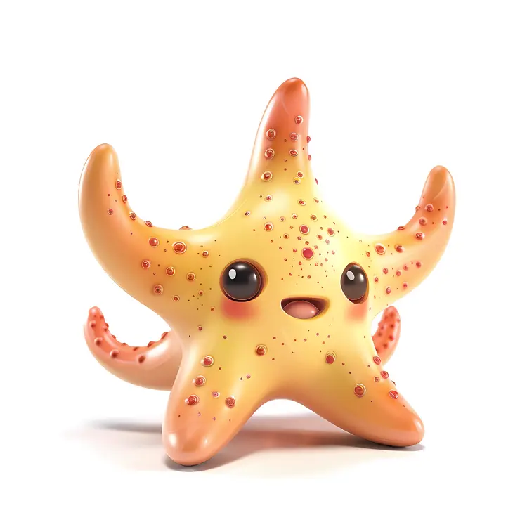 Cute Orange Starfish Toy