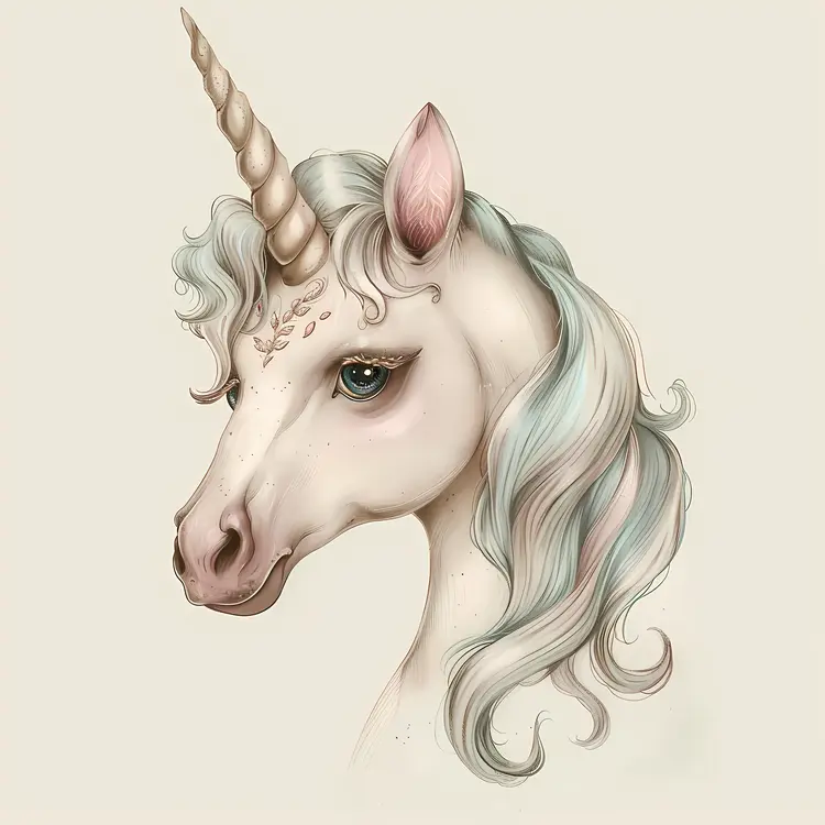 Elegant Unicorn with Pastel Mane