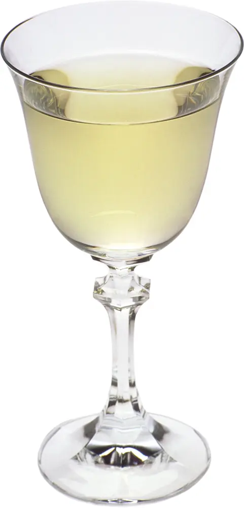 White Wine in Elegant Glass