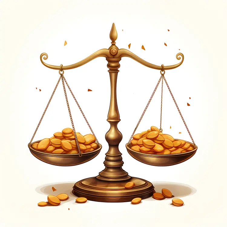 Golden Scales with Coins