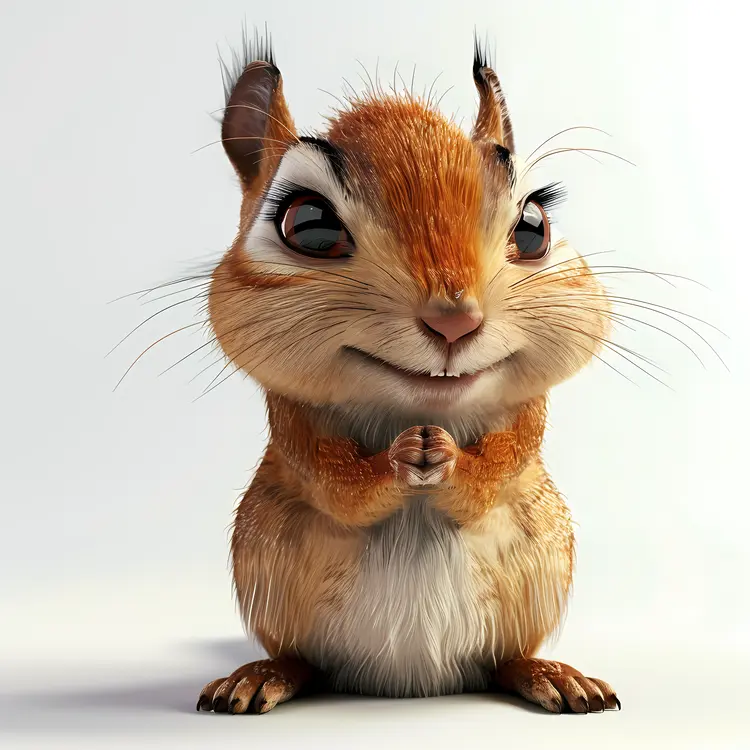 Adorable Cute Chipmunk