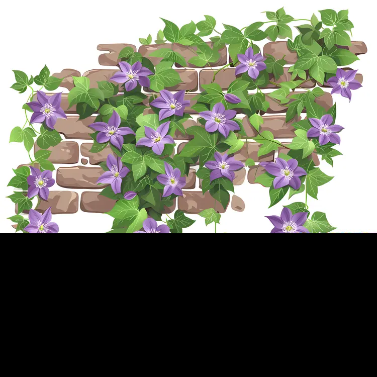 White Flowers on Green Vine