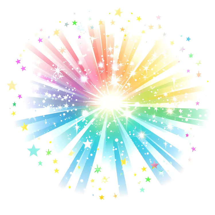 Radiant Rainbow Burst