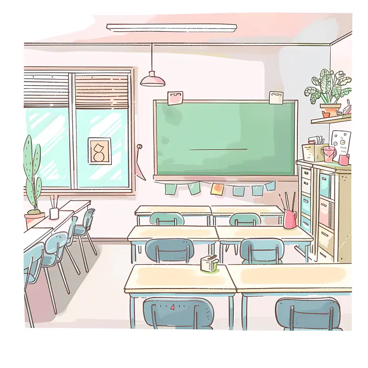 Modern Classroom Scene
